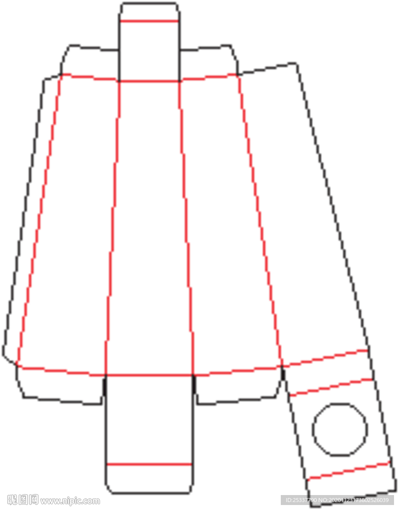 包装盒 刀版图 62B