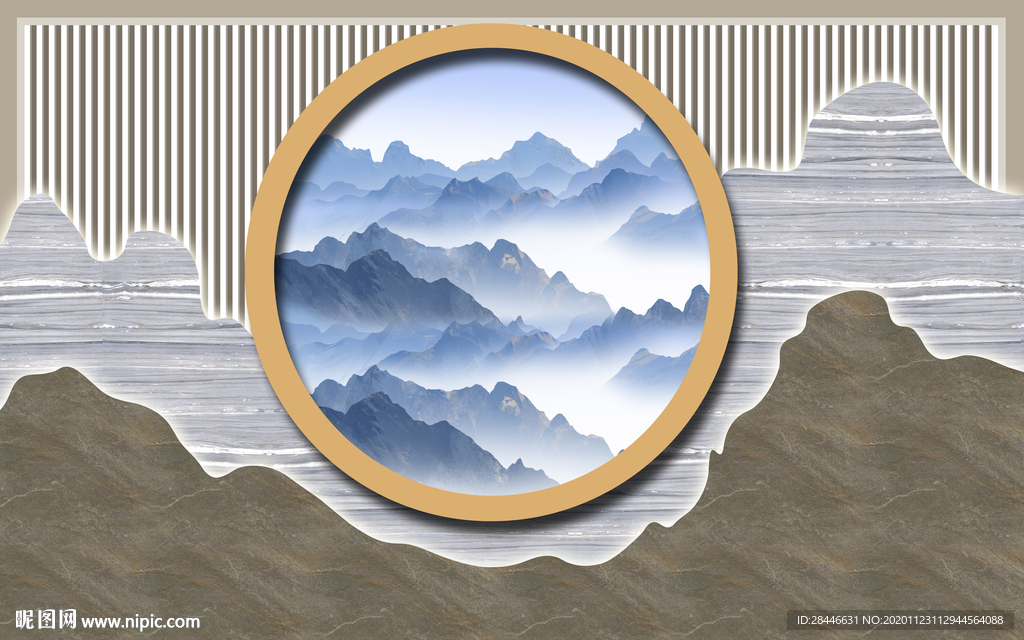 新中式背景墙