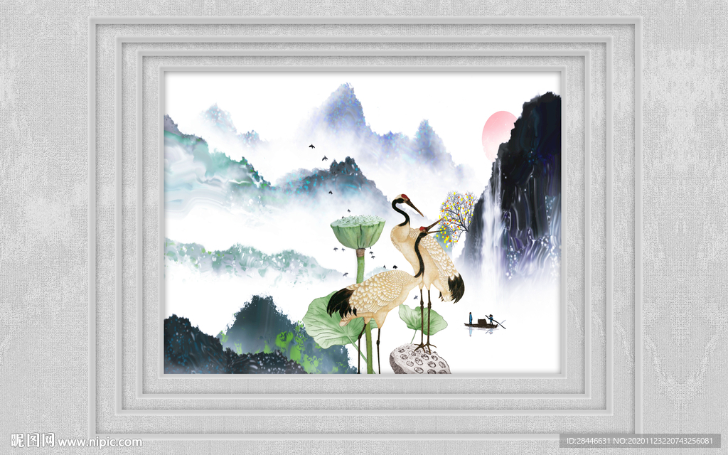 新中式背景墙