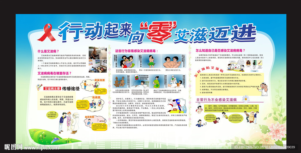 艾滋病防治健康教育宣传栏