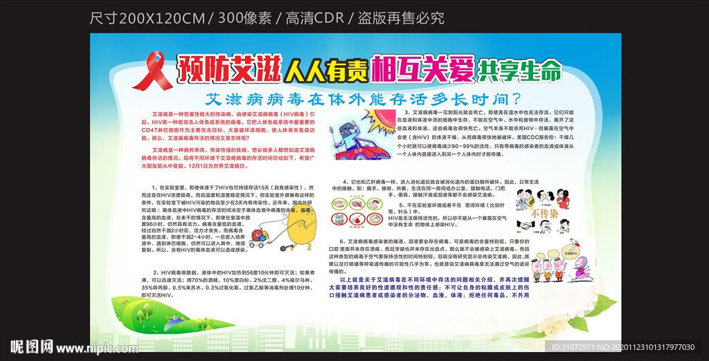 艾滋病日宣传栏