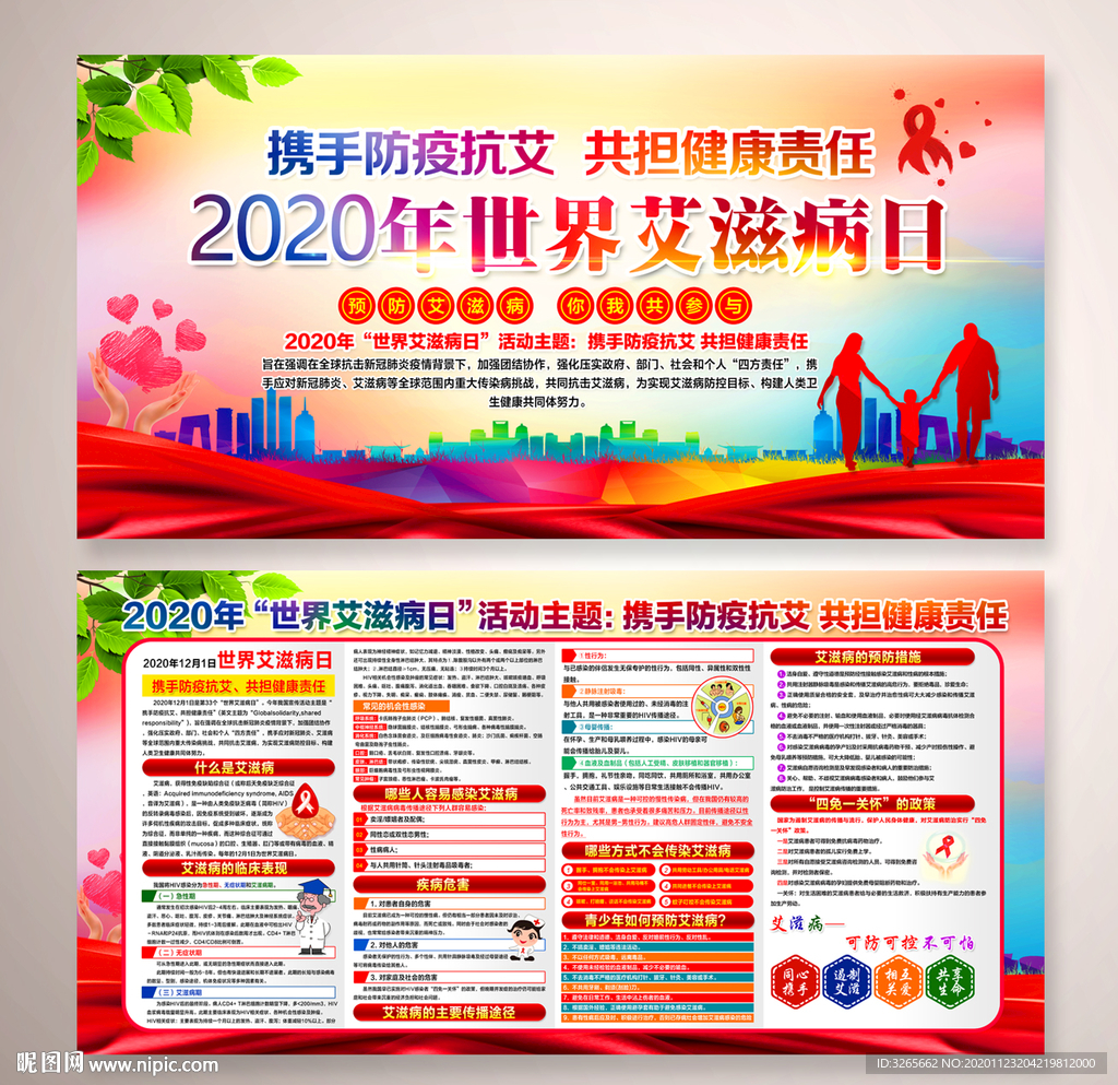 2020年世界艾滋病日知识展板