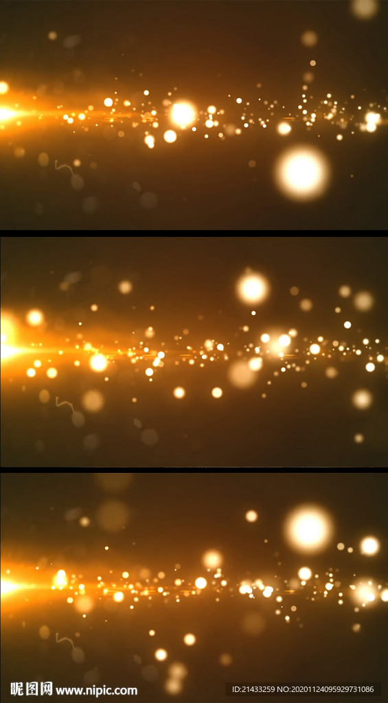 发光金色粒子颗粒背景视频