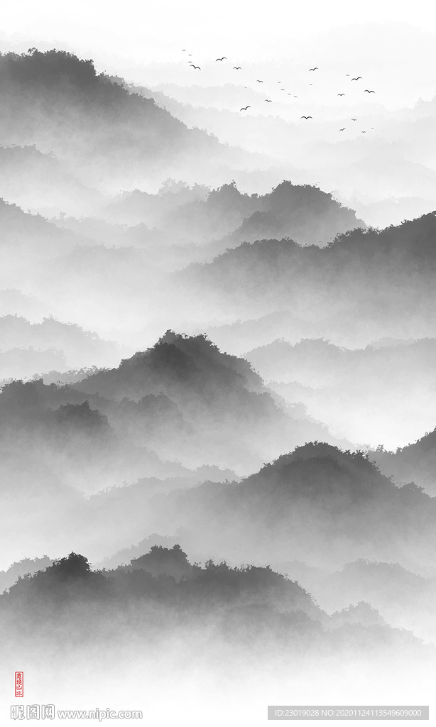 水墨山水画