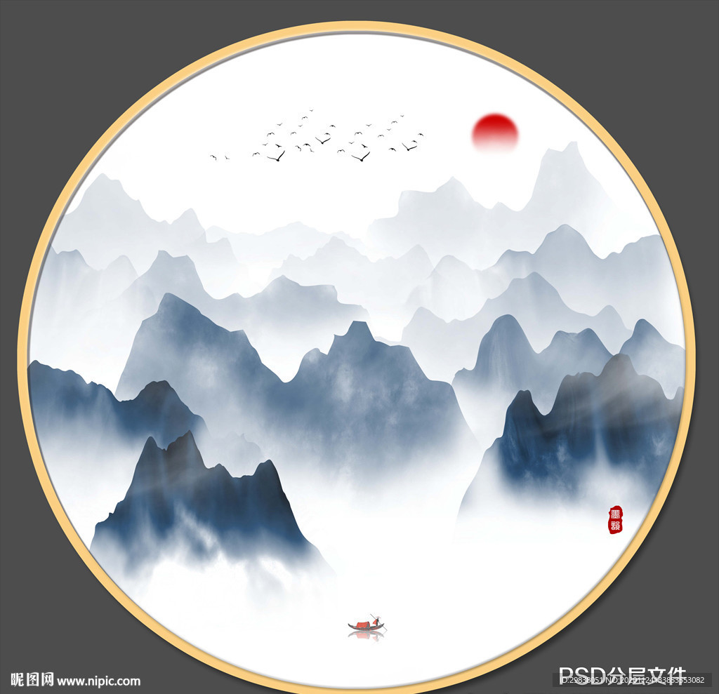 新中式山水画