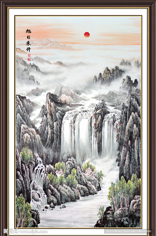 山水画水墨山水画意境山水画