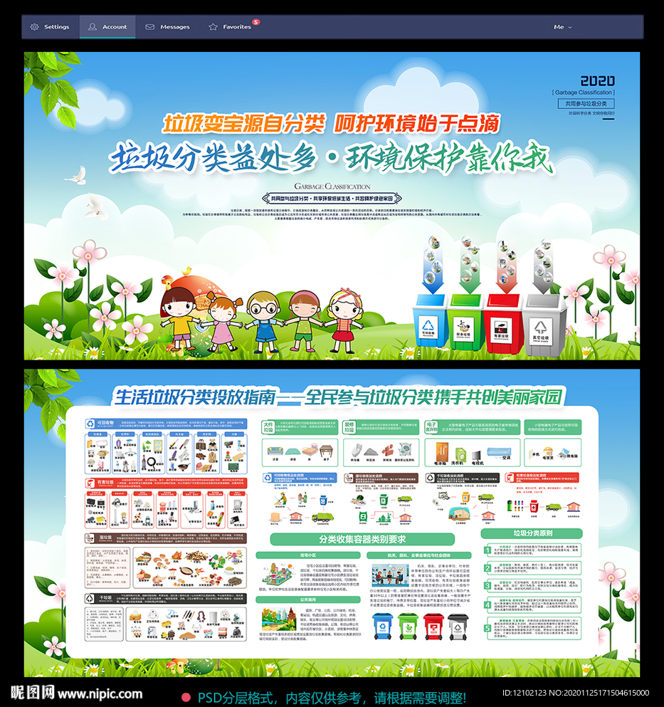 垃圾分类垃圾分类展板垃圾
