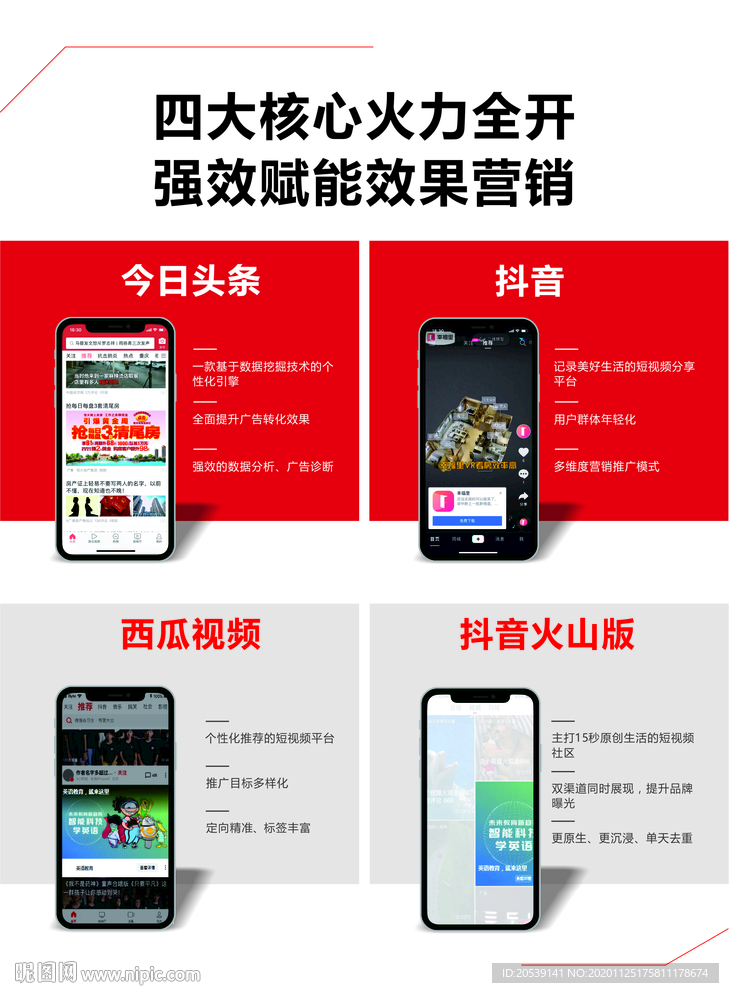 今日头条抖音广告宣传单双面