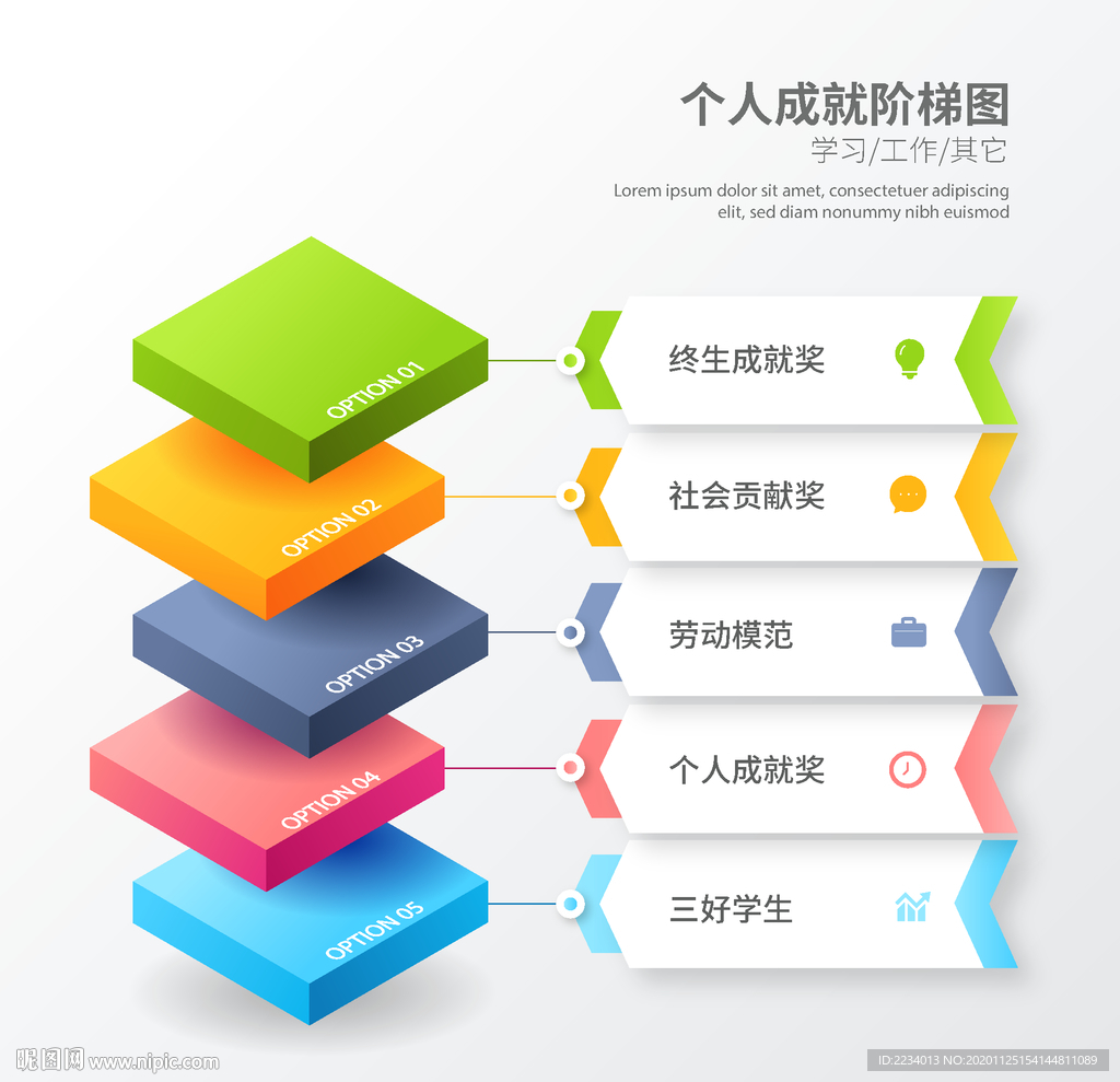 个人成就阶梯图