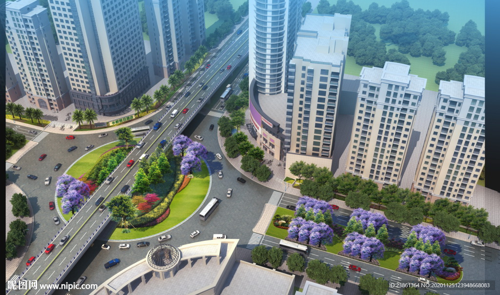 转盘 市政道路 交通岛