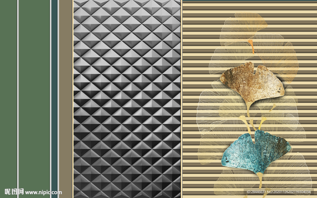 轻奢新中式组合背景墙