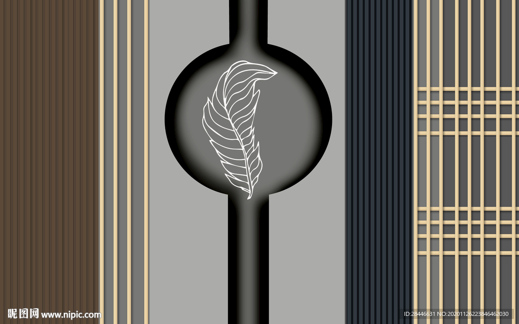 轻奢新中式组合背景墙