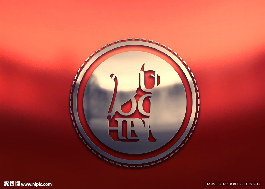 金属品牌logo样机
