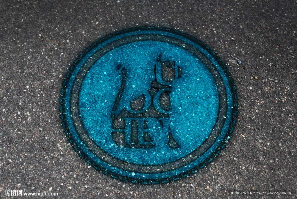品牌logo磨砂马路样机