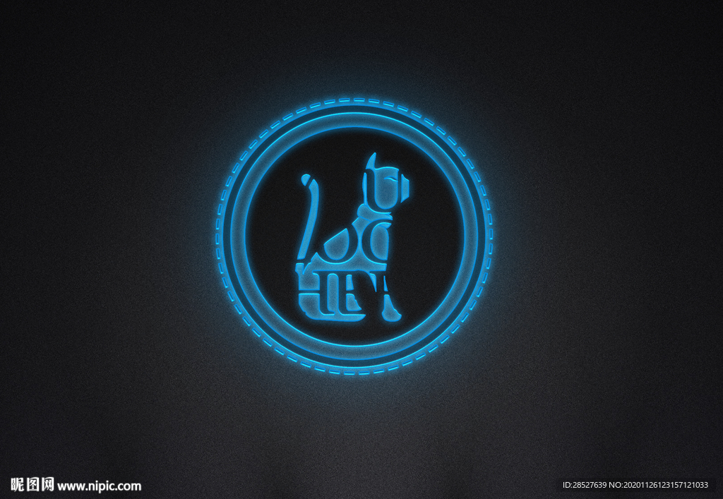 品牌logo霓虹灯样机