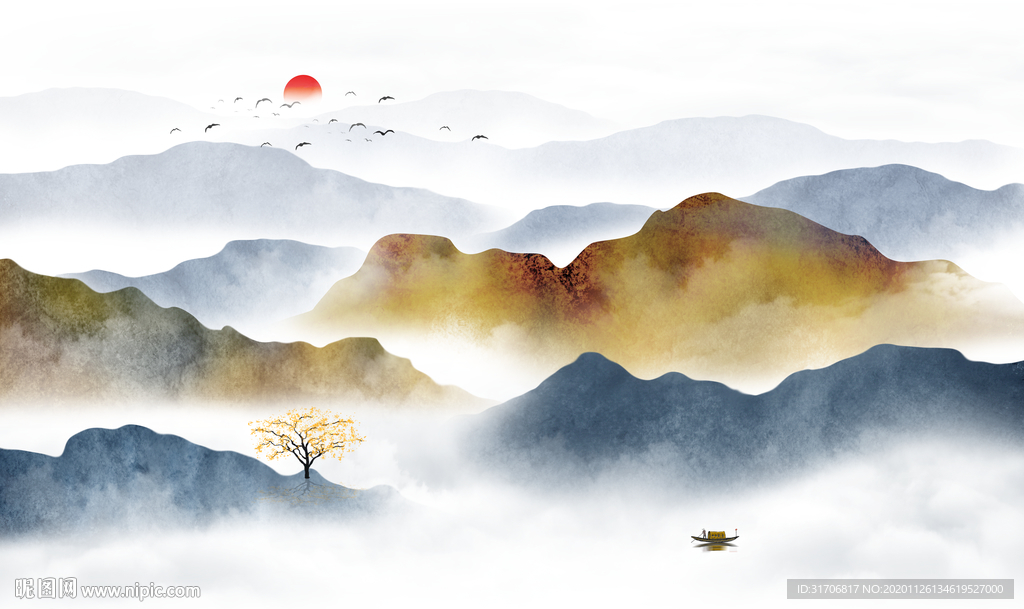 新中式山水画