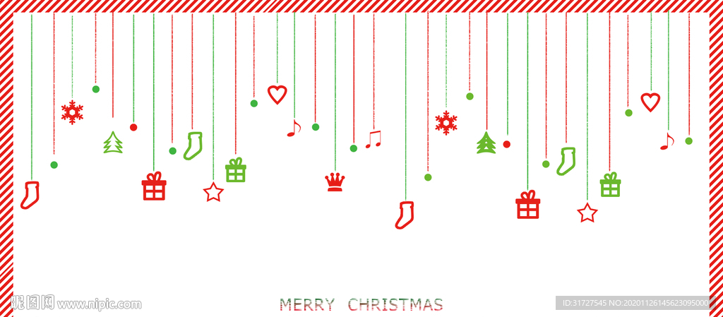 圣诞边框线条
