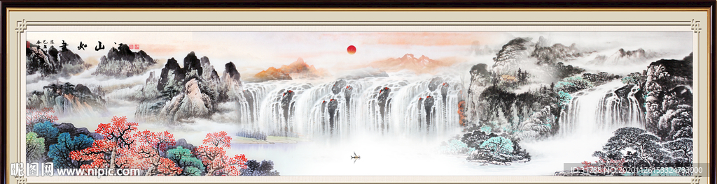 山水画水墨山水画意境山水画