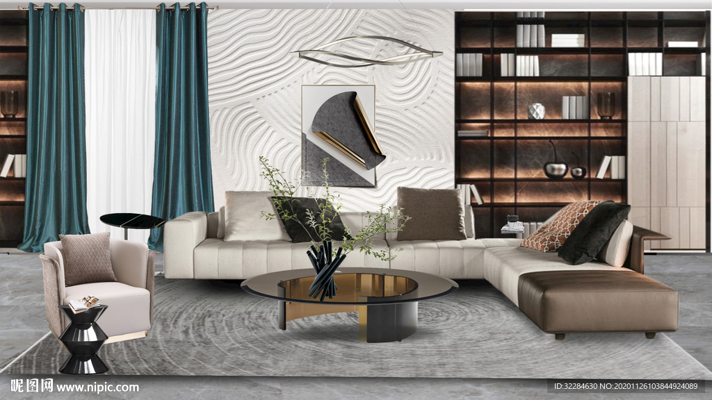 窗帘软装效果图