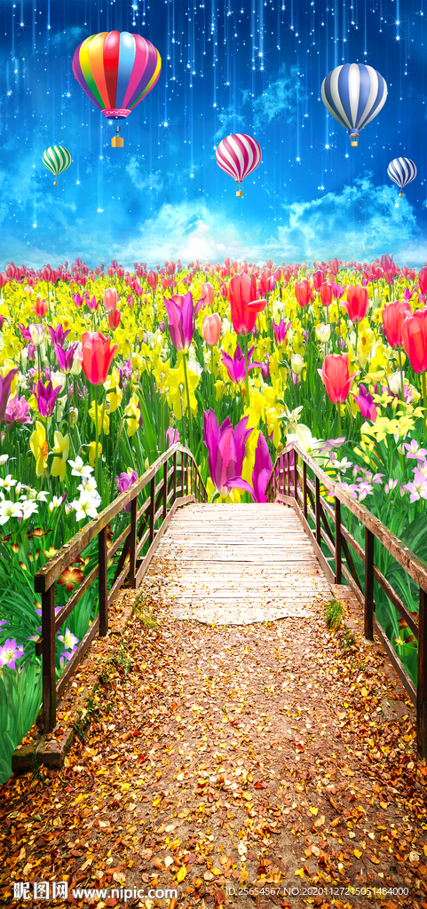 树林花海小路3D玄关