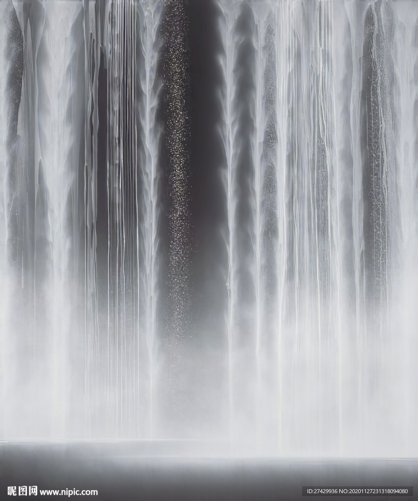 清晰瀑布流水生财装饰画