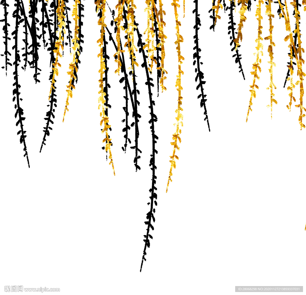 植物装饰垂柳元素