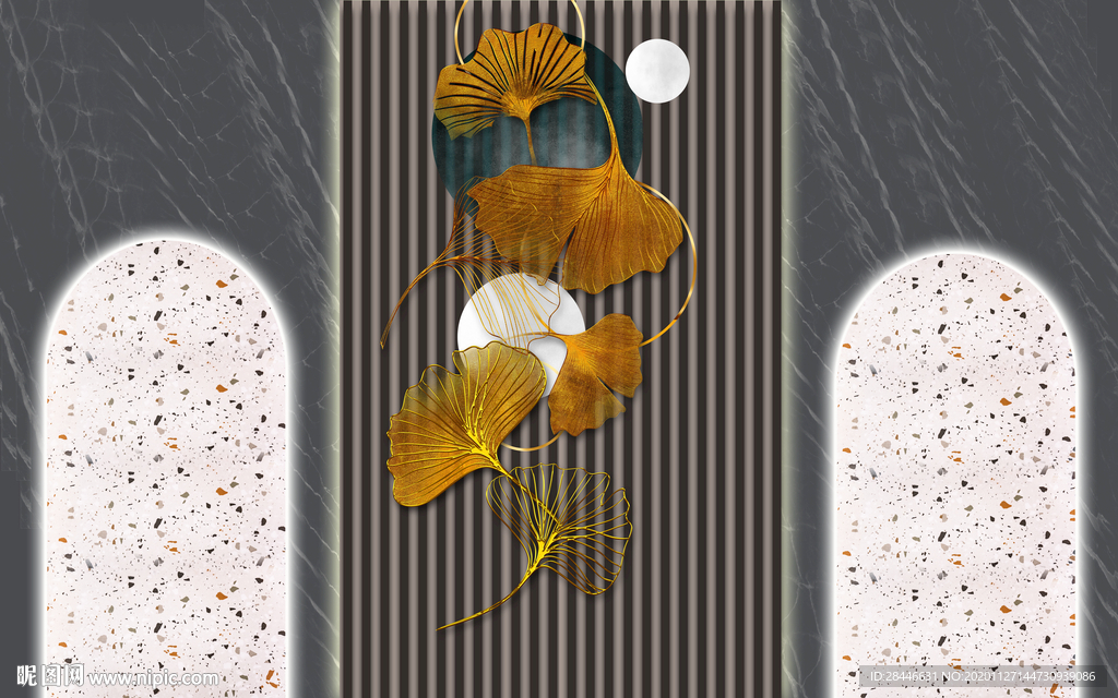 轻奢新中式组合背景墙