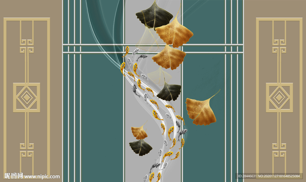 轻奢新中式组合背景墙