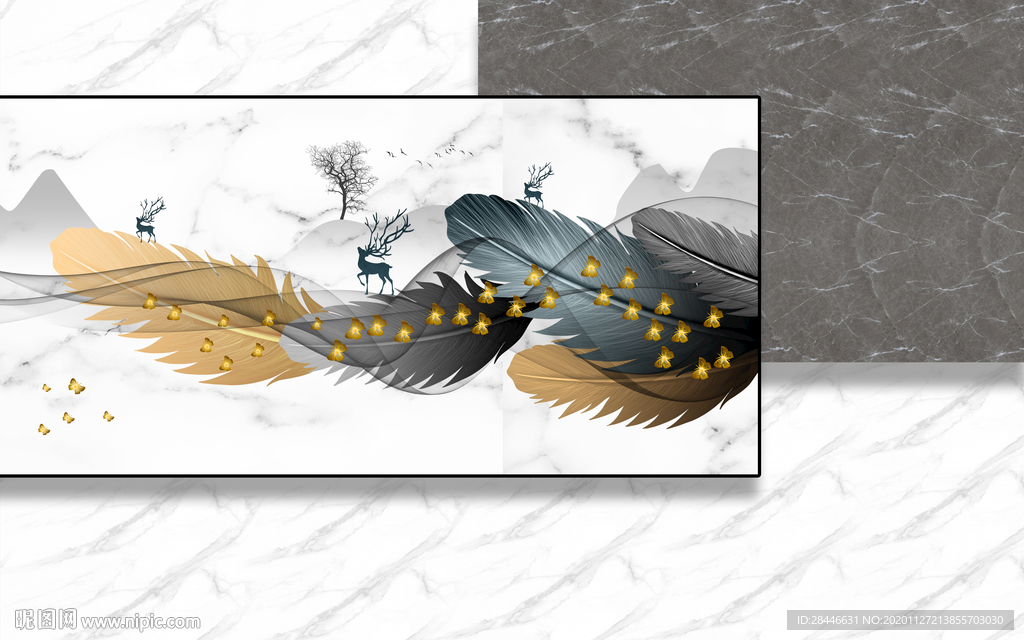 轻奢 组合背景墙