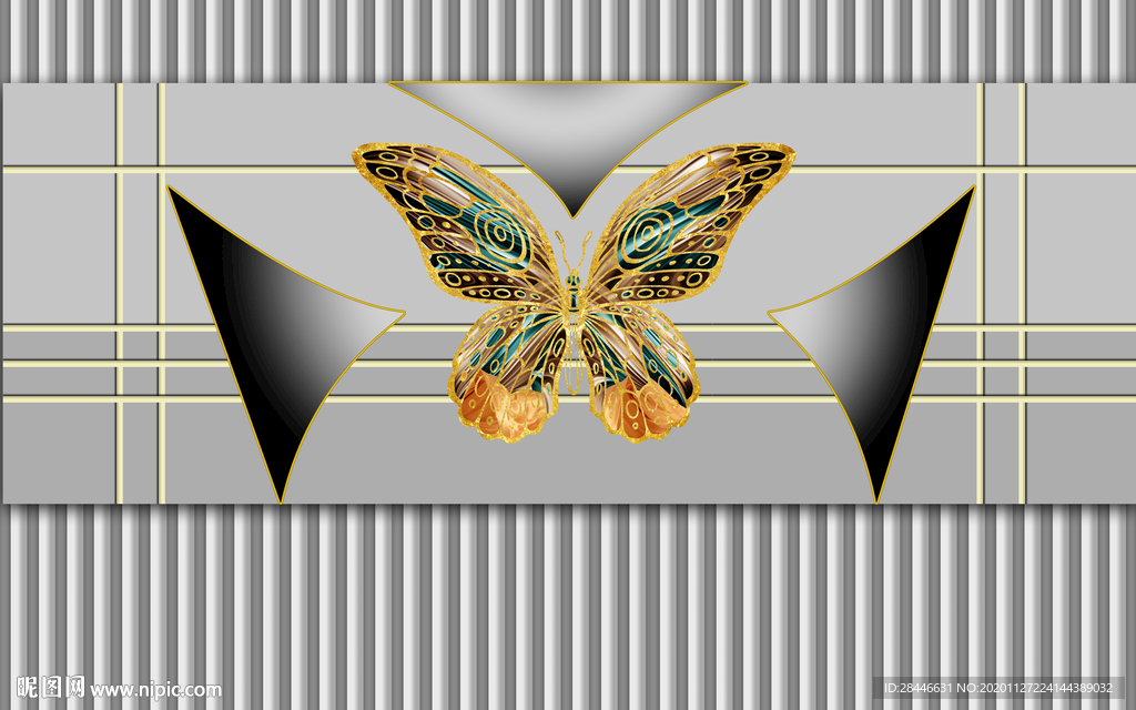 轻奢组合背景墙