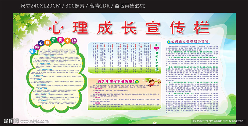 心理成长健康宣传栏