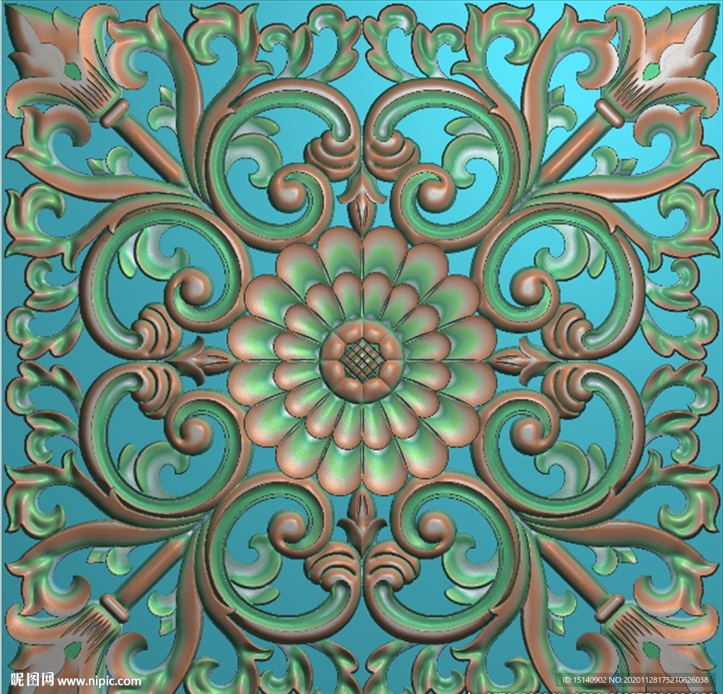 精雕图 洋花 欧式花