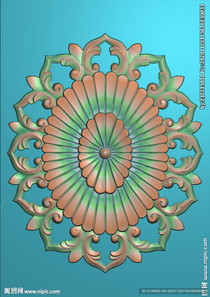 精雕图 洋花 欧式花