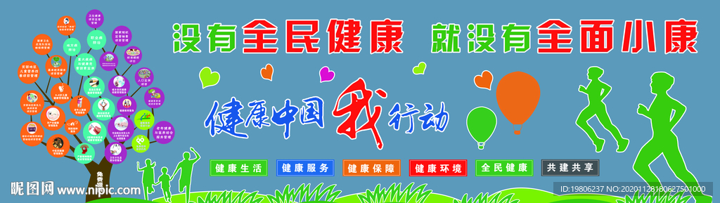 健康行动文化墙