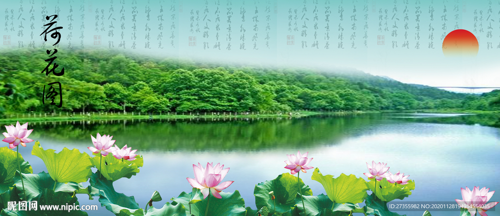 荷花图