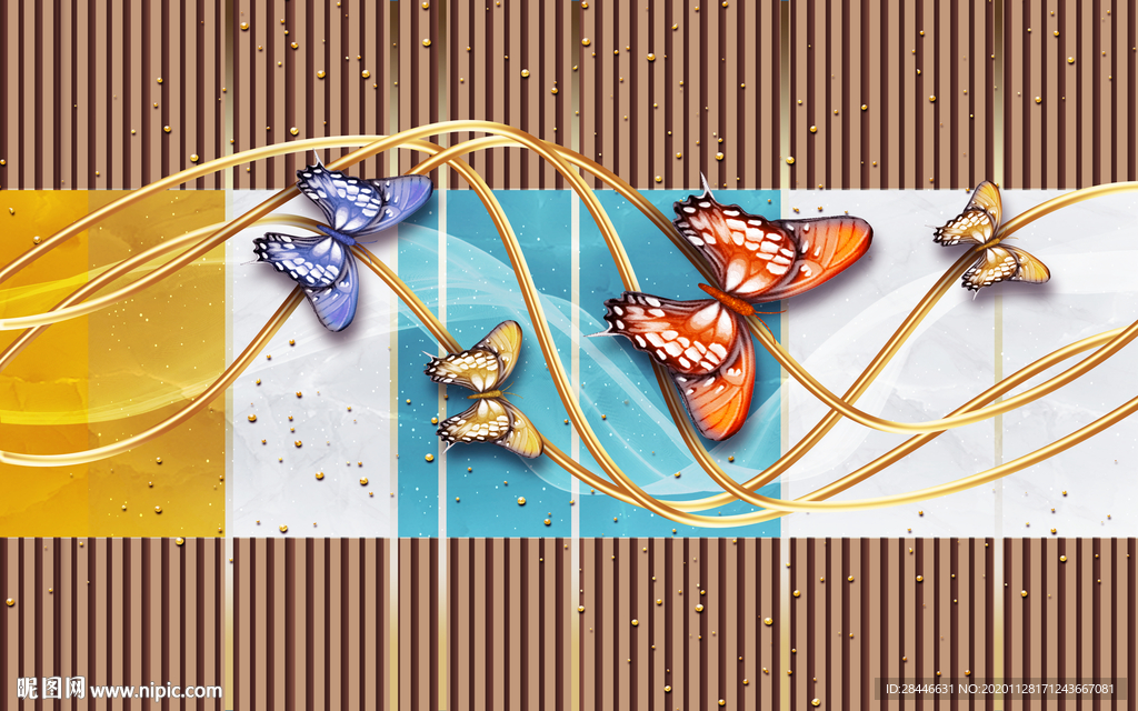 轻奢组合背景墙