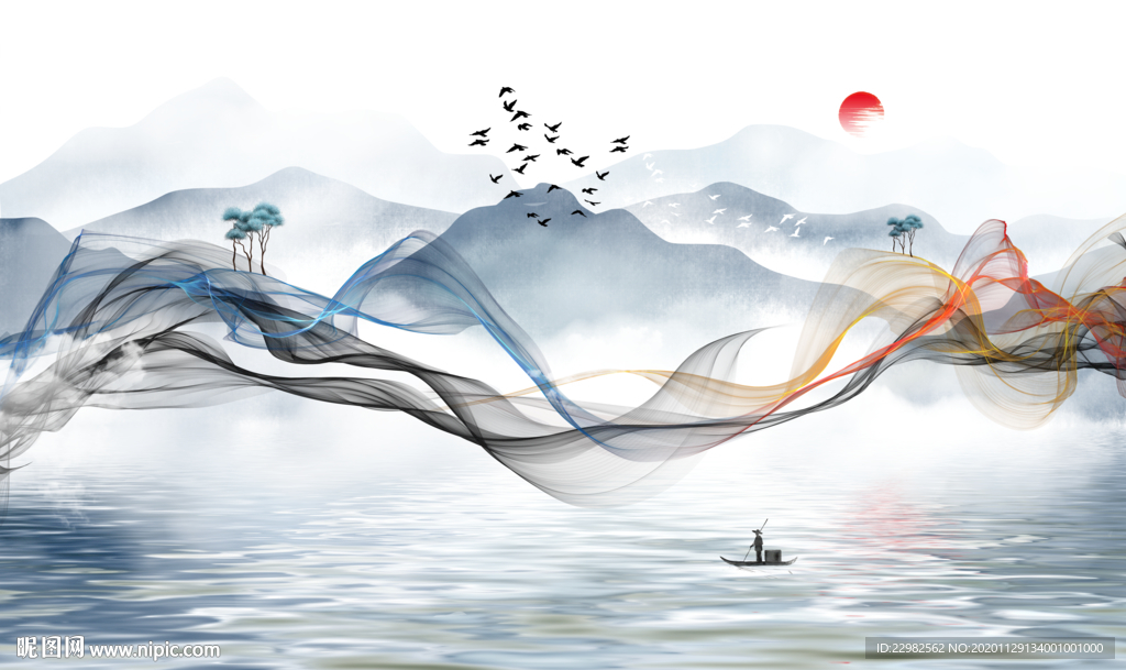 新中式装饰背景墙