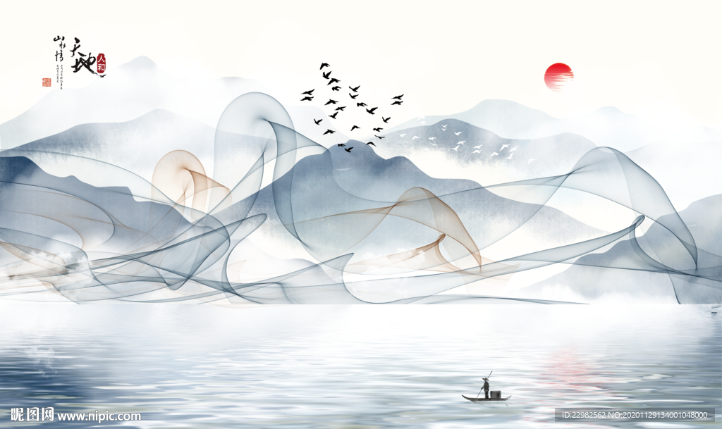 新中式装饰背景墙