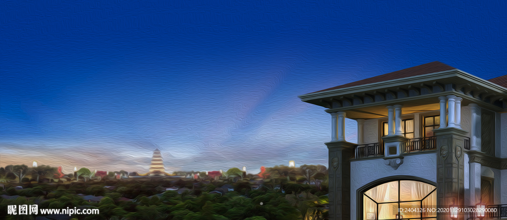 提案别墅广告背景