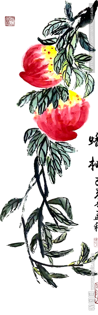 桃子油画装饰画