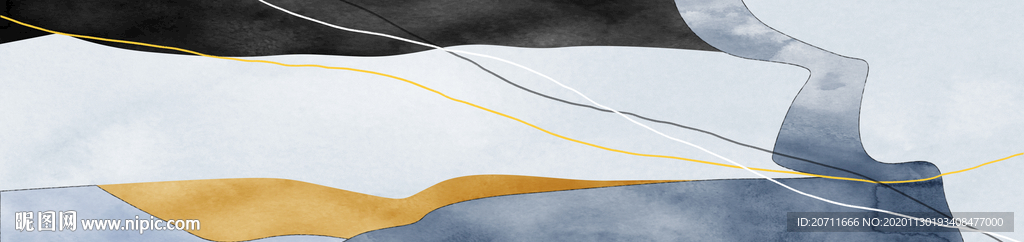 抽象线条装饰画晶瓷画