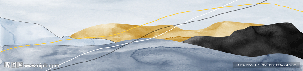 抽象线条装饰画