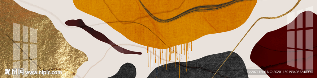 抽象色块装饰画