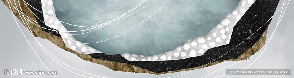 抽象线条装饰画挂画