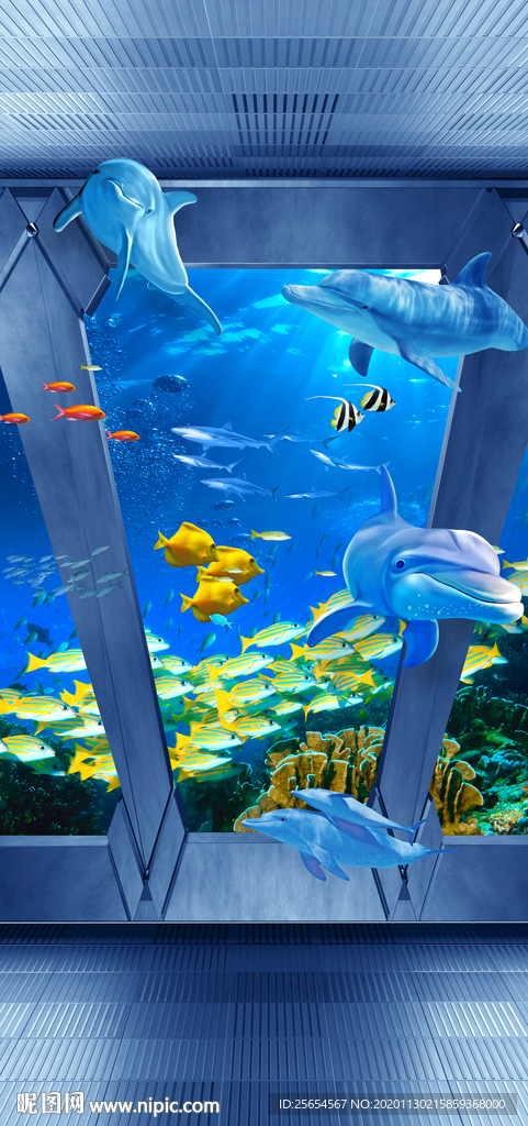 3D海底世界3D海豚玄关