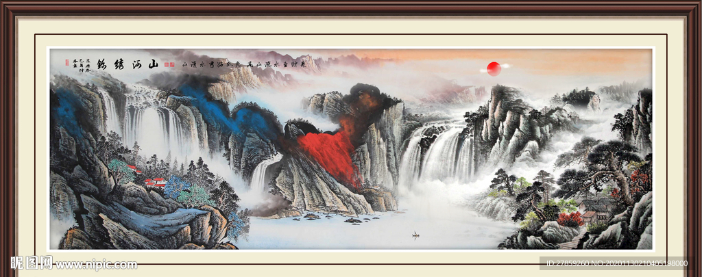 山水画水墨山水画意境山水画