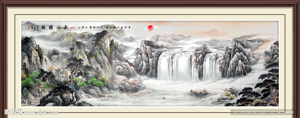 山水画水墨山水画意境山水画