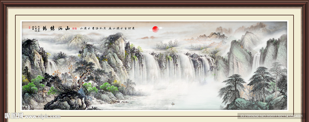 山水画水墨山水画意境山水画