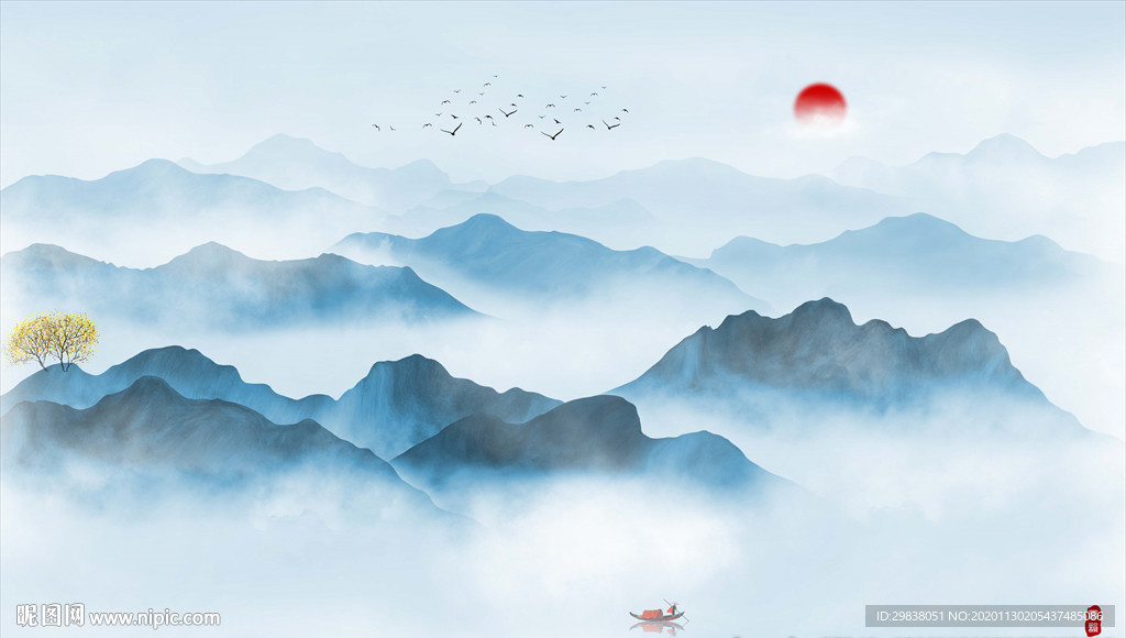 新中式山水