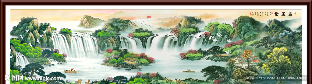山水画水墨山水画 意境山水画